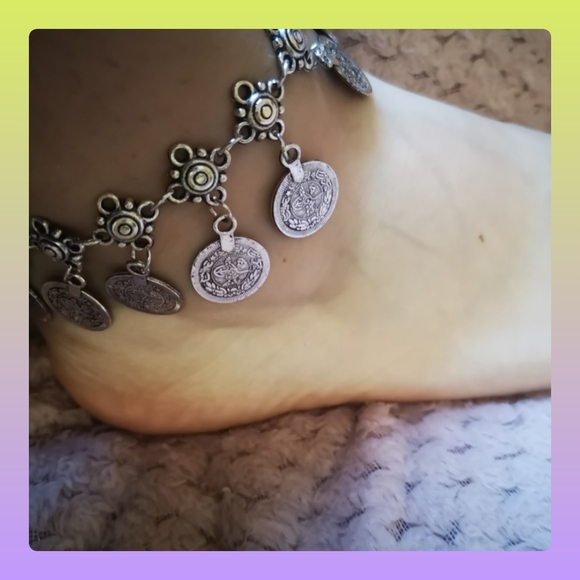 5/25 bohemian silver coin anklet silver unique. Brand new in original package - Picture 5 of 12